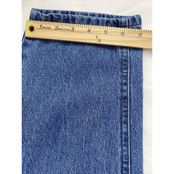 Lee Original Jeans Womens Plus Size 18 S Medium Wash Denim Straight Mom Hi Rise - Picture 10 of 11